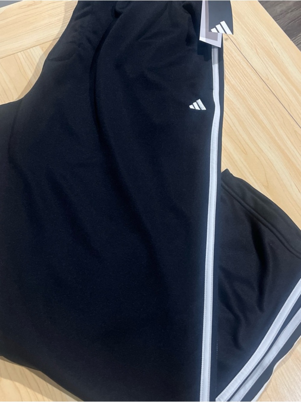 adidas Black Jogger Pants with White Side Stripe